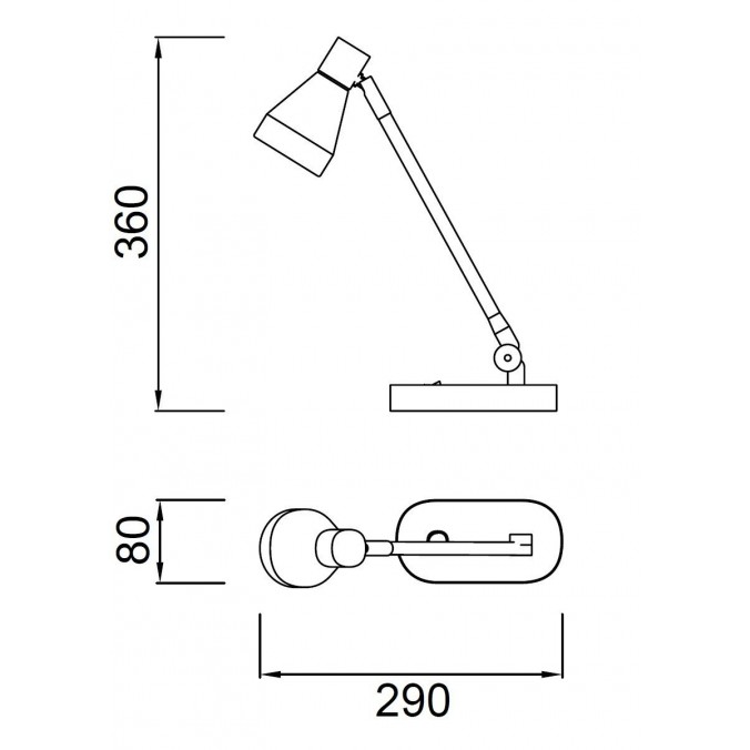 Lámpara de mesa orientable serie KOS Lámpara de mesa orientable serie KOS