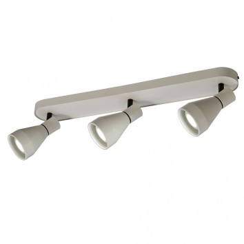 Regleta 3 focos orientables techo o pared KOS
