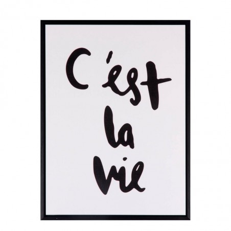 Cuadro C'EST LA VIE 30x40cm con marco
