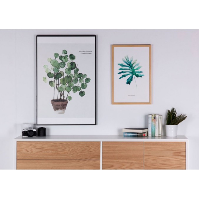 Cuadro FERN 40x60cm con marco y cristal