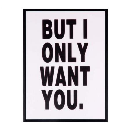 Cuadro WANT YOU 30x40cm con marco