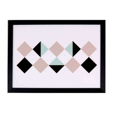 Cuadro RHOMB 40x30cm con marco y cristal