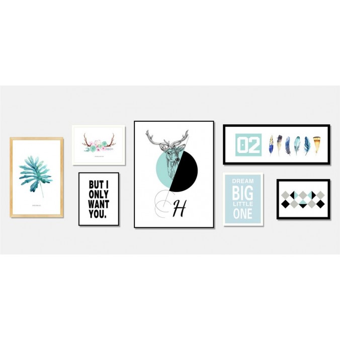 Cuadro RHOMB 40x30cm con marco y cristal Cuadro RHOMB 40x30cm con marco y cristal