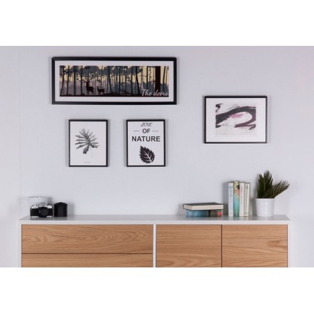 Cuadro DEERS 80x30cm con marco y cristal