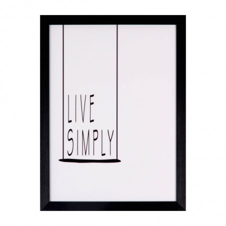 Cuadro LIVE SIMPLY 30x40cm con marco y cristal