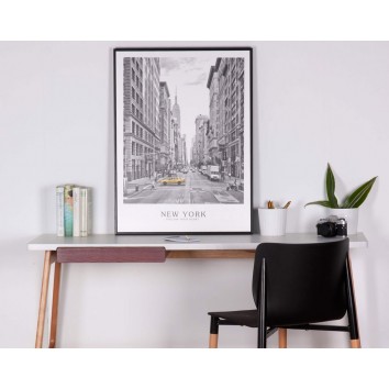 Cuadro TAXI NY 60x80cm con marco 2