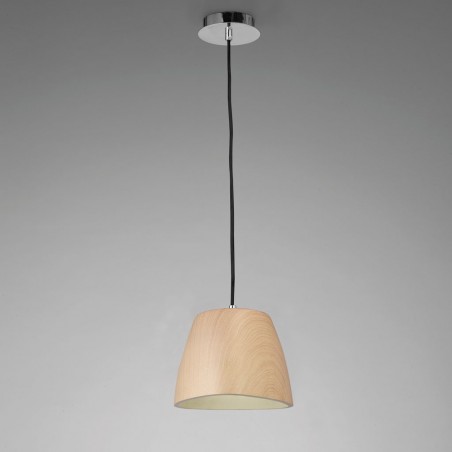 Lámpara colgante TRIANGLE 22cm polimero madera