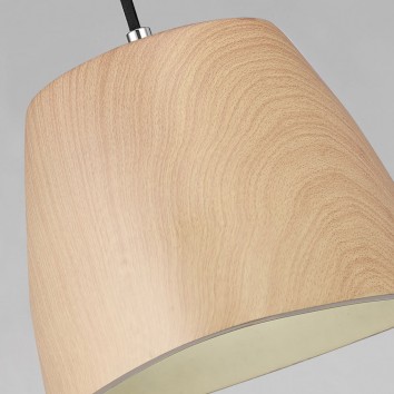 Lámpara colgante TRIANGLE 22cm polimero madera 2