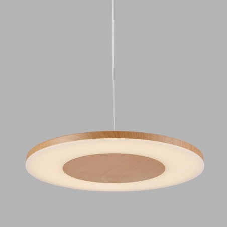 Lámpara colgante LED DISCOBOLO 48cm metal madera