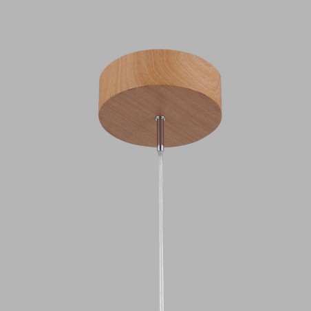 Lámpara colgante LED DISCOBOLO 48cm metal madera