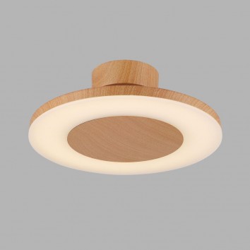 Plafón de techo LED DISCOBOLO 36cm metal madera