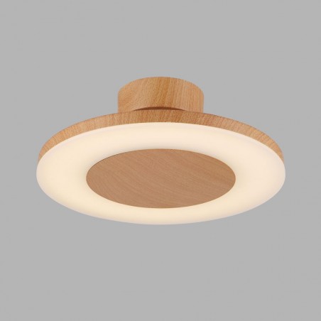 Plafón de techo LED DISCOBOLO 36cm metal madera