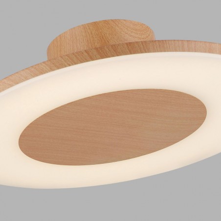 Plafón de techo LED DISCOBOLO 48cm metal madera