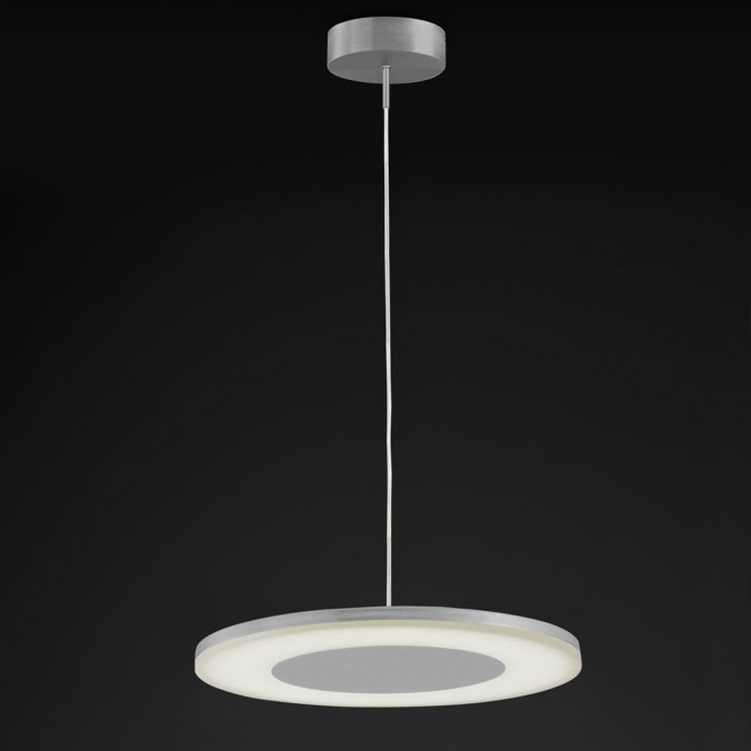 Lámpara colgante LED DISCOBOLO 48cm metal satinado