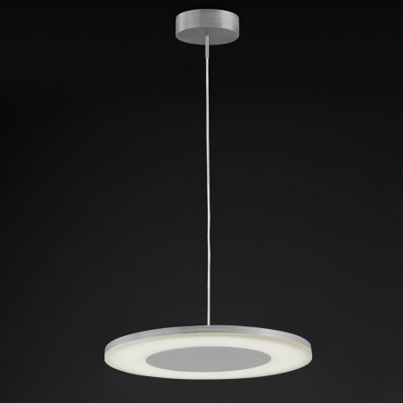 Lámpara colgante LED DISCOBOLO 48cm metal satinado