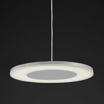 Lámpara colgante LED DISCOBOLO 48cm metal satinado