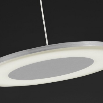 Lámpara colgante LED DISCOBOLO 48cm metal satinado 2