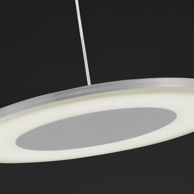Lámpara colgante LED DISCOBOLO 48cm metal satinado