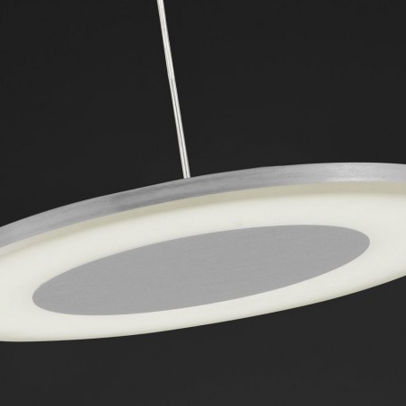 Lámpara colgante LED DISCOBOLO 48cm metal satinado