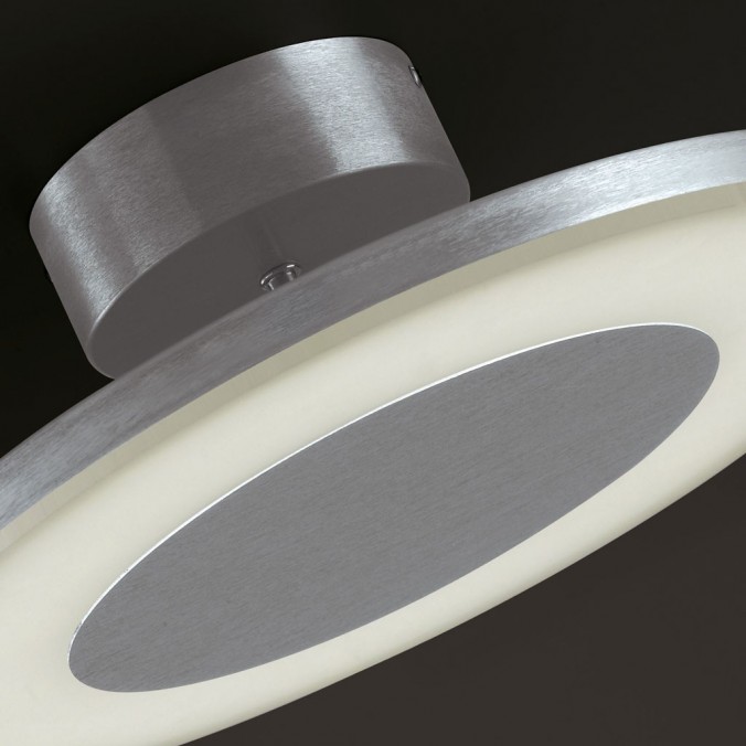 Plafón de techo LED DISCOBOLO 36cm metal satinado