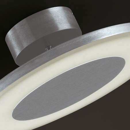 Plafón de techo LED DISCOBOLO 36cm metal satinado