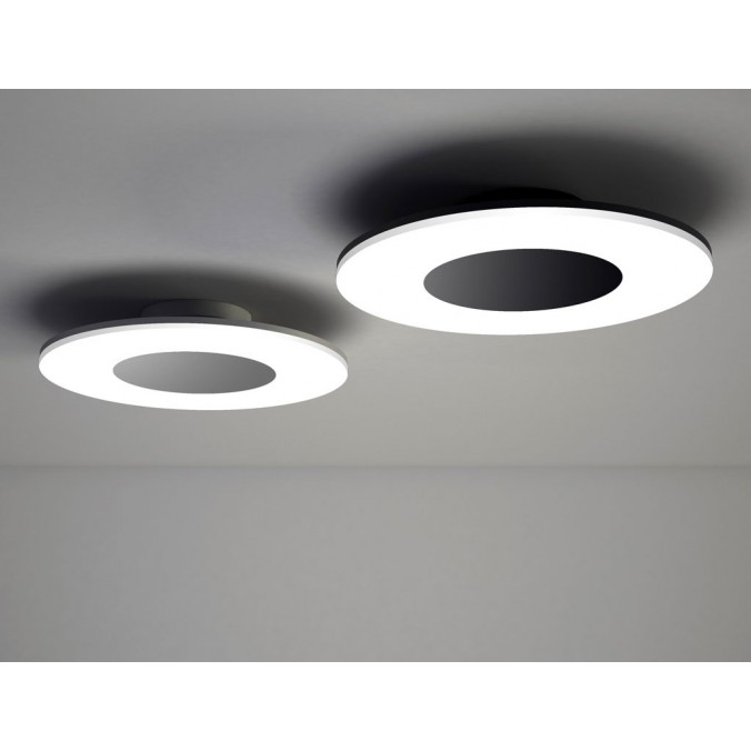 Plafón de techo LED DISCOBOLO 48cm metal satinado