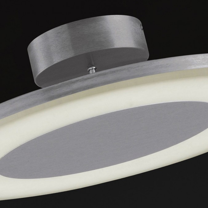 Plafón de techo LED DISCOBOLO 48cm metal satinado
