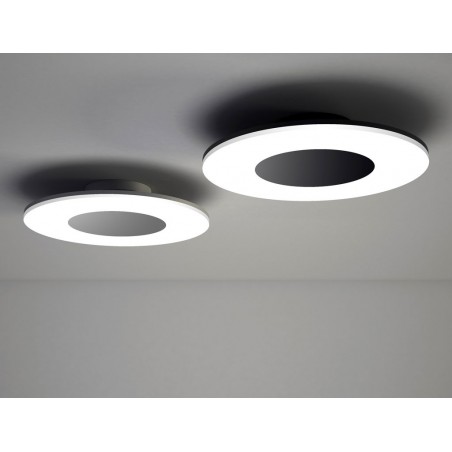 Plafón de techo LED DISCOBOLO 48cm metal negro