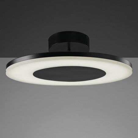 Plafón de techo LED DISCOBOLO 48cm metal negro