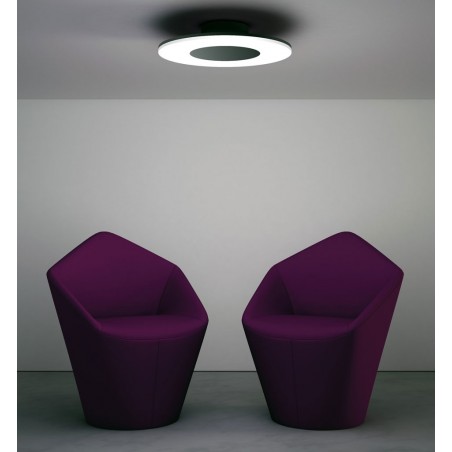 Plafón de techo LED DISCOBOLO 48cm metal negro