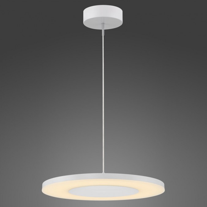 Lámpara colgante LED DISCOBOLO 48cm metal blanco