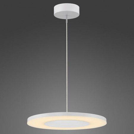 Lámpara colgante LED DISCOBOLO 48cm metal blanco