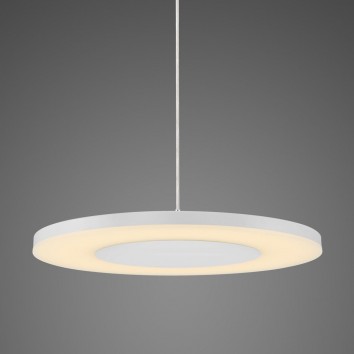 Lámpara colgante LED DISCOBOLO 48cm metal blanco