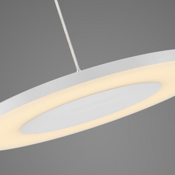 Lámpara colgante LED DISCOBOLO 48cm metal blanco 2