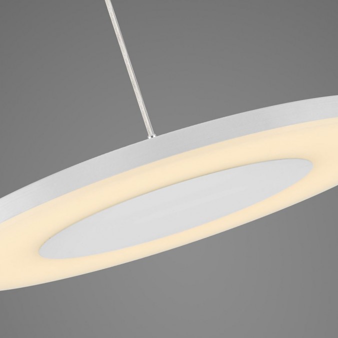 Lámpara colgante LED DISCOBOLO 48cm metal blanco