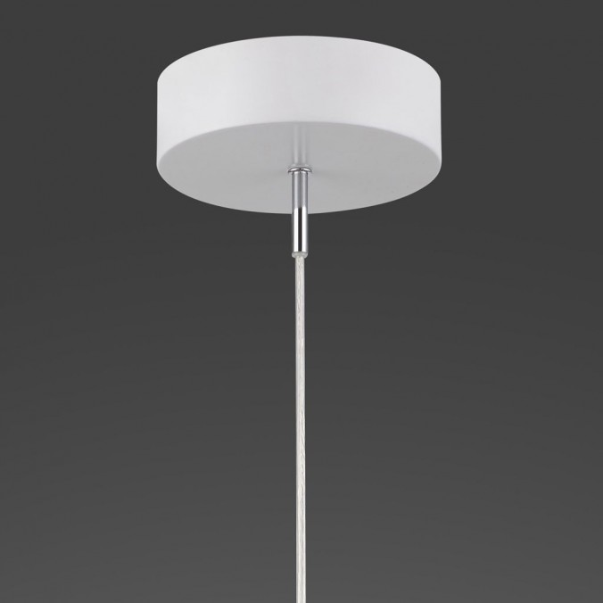 Lámpara colgante LED DISCOBOLO 48cm metal blanco