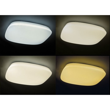 Plafón techo LED QUATRO regulable con mando