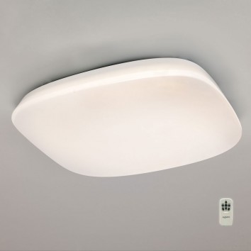 Plafón techo LED QUATRO regulable con mando