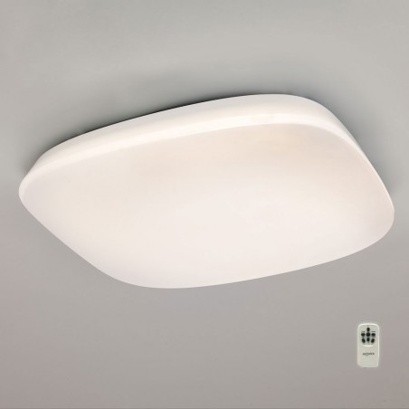Plafón techo LED QUATRO regulable con mando