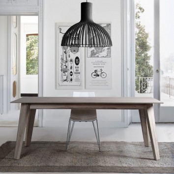Mesa de diseño nordico comedor roble blanco 2