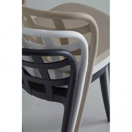 Silla GINA blanco estilo vintage interior y exterior