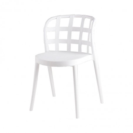 Silla GINA blanco estilo vintage interior y exterior