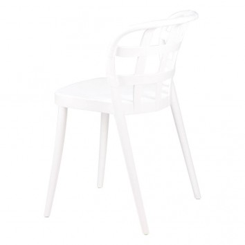 Silla GINA blanco estilo vintage interior y exterior 2
