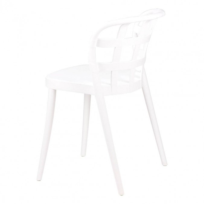 Silla GINA blanco estilo vintage interior y exterior