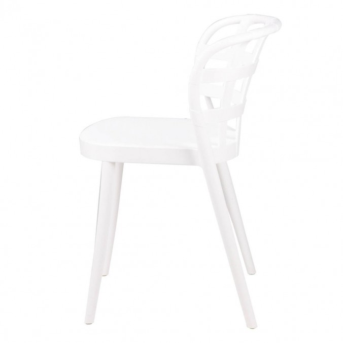 Silla GINA blanco estilo vintage interior y exterior