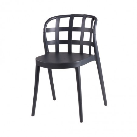 Silla GINA gris oscuro estilo vintage interior y exterior