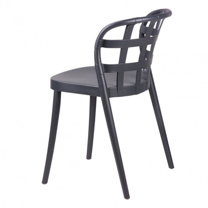 Silla GINA gris oscuro estilo vintage interior y exterior