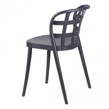 Silla GINA gris oscuro estilo vintage interior y exterior