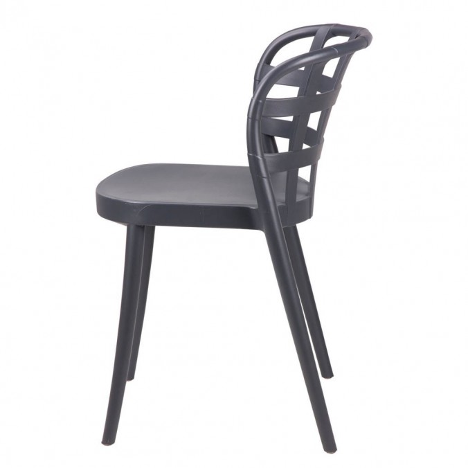 Silla GINA gris oscuro estilo vintage interior y exterior