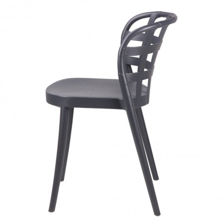 Silla GINA gris oscuro estilo vintage interior y exterior